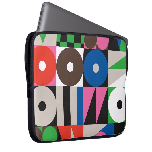 Neo Modernism Kunstwerk aus abstrakt g Laptopschutzhülle (Vorne Rechts)