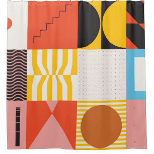 Neo-Modernismus-Kunstmuster aus abstrakten v Duschvorhang