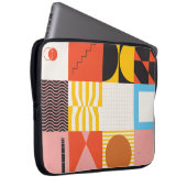 Neo-Modernismus-Kunstmuster aus abstrakten v Laptopschutzhülle (Vorne Rechts)