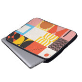 Neo-Modernismus-Kunstmuster aus abstrakten v Laptopschutzhülle (Vorne Knopf)