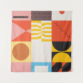 Neo-Modernismus-Kunstmuster aus abstrakten v Wandteppich (Vorderseite (Horizontal))