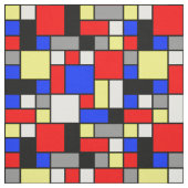 Neo Plasticism Blue Red Gelb White Grey Blocks Stoff (Muster)