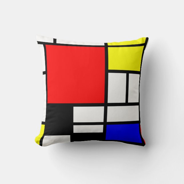Neo-plasticism Mondrian Art 3 modern Kissen (Vorderseite)