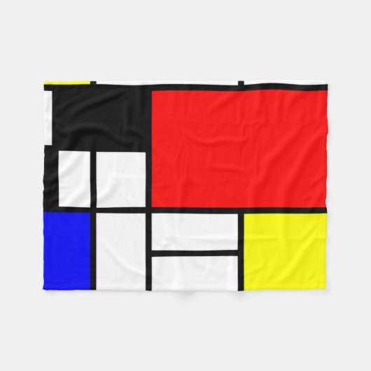 Neo-plasticism Mondrian Art Fleecedecke (Vorderseite (Horizontal))