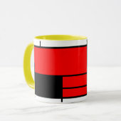 Neo-plasticism Mondrian Art Tasse (Vorderseite Links)