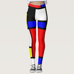 Neo-Plastik Pictorial Art Athletin Leggings