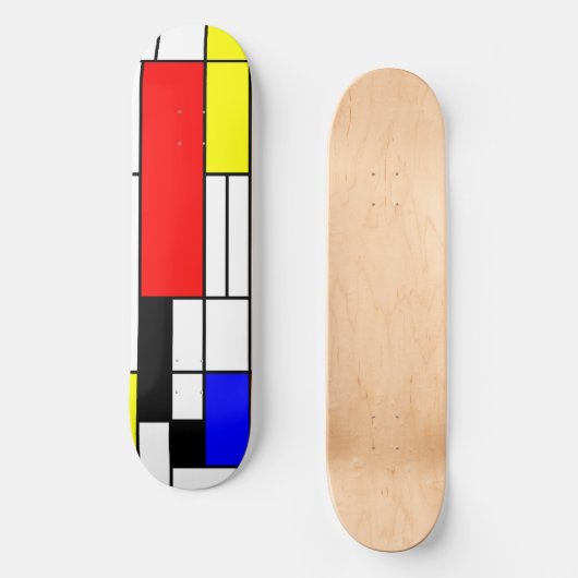 Neo-Plastizismus Mondrischer Stil 1 Skateboard (Vorderseite)