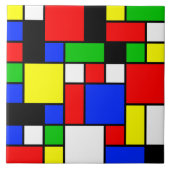 Neo-Plastizismus Nr. 2 Art Tile Fliese (Vorderseite)