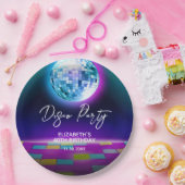 Neo Retro Disco Party Dance Pappteller (Party)