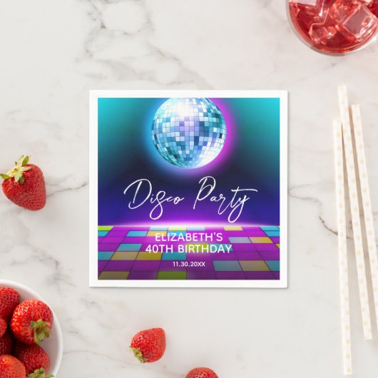 Neo Retro Disco Party Dance Serviette (Beispiel)