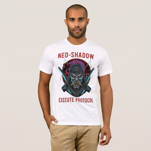 Neo-Shadow Execute Protocol T-Shirt - Cyberpunk (Vorne ganz)