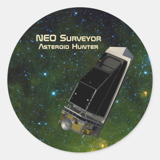 NEO Surveyor Asteroid Hunter Runder Aufkleber (Vorderseite)