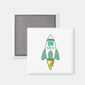Neo to Moon Rocket Magnet (Vorderseite/Rückseite)
