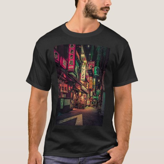 Neo Tokio II - Japan Night Foto Premium T - Shirt (Vorderseite)