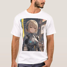 Neo-Tokio KI: Aikos Reise zur menschlichen Interak T-Shirt