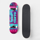 Neo Tokyo Cyberpunk Car Synthwave Street Skateboard (Vorderseite)