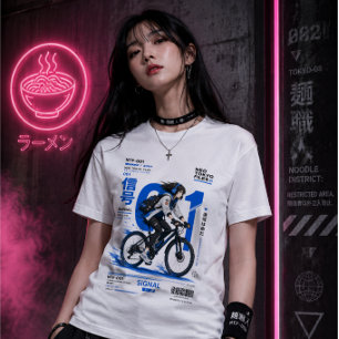 Neo Tokyo Dateien 001 -Anime Techwear Cyberpunk Tri-Blend Shirt