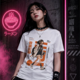 Neo Tokyo Files 002 -Retro Anime Musik Techwear Tri-Blend Shirt