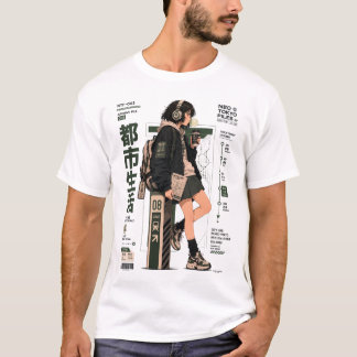 Neo Tokyo Files 003 -Tokyo Transit Anime Techwear T-Shirt