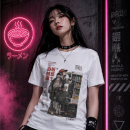 Neo Tokyo Files 004 -Anime Cyberpunk Techwear Tri-Blend Shirt