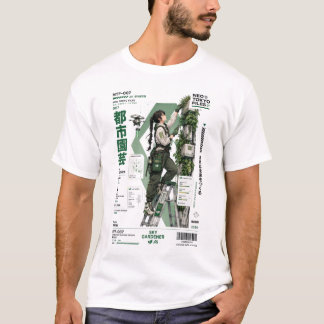 Neo Tokyo Files 007 –Eco Cyberpunk Anime Techwear T-Shirt