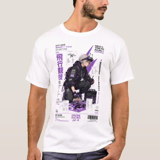 Neo Tokyo Files 009 – Cyberpunk-FPV-Anime-Techwear T-Shirt