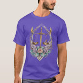 Neo-Traditional Libra – Heart & Honor T-Shirt (Vorderseite)