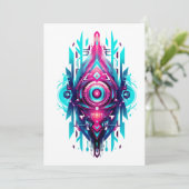 Neo-Tribal Sigil Feiertagskarte (Stehend Vorderseite)