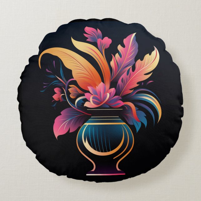 NEO VASE #1 RUNDES KISSEN (Vorderseite)