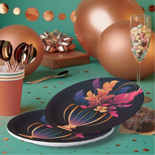 NEO VASE #2 Papierplatte Pappteller (Multi)