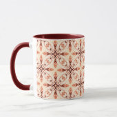 Neo Viktorianisch Brown Fraktal Pattern Tasse (Links)