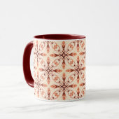 Neo Viktorianisch Brown Fraktal Pattern Tasse (Vorderseite Links)