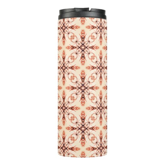 Neo Viktorianisch Brown Fraktal Pattern Thermosbecher (Rückseite)