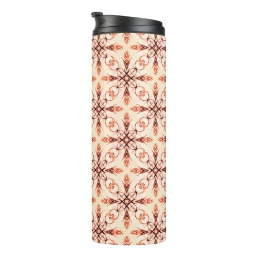 Neo Viktorianisch Brown Fraktal Pattern Thermosbecher (Nach rechts gedreht)