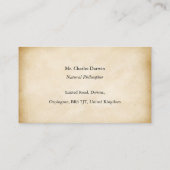 Neo-Viktorianische Karte Personalisierte Calling C (Rückseite)