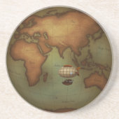 Neo-Viktorianische Steampunk-Luftschiff Zepplin Getränkeuntersetzer (Vorne)