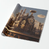 Neo-Viktorianische Steampunk-Power-Pflanze Geschenkpapier (Ungerollt)