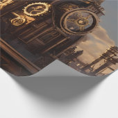 Neo-Viktorianische Steampunk-Power-Pflanze Geschenkpapier (Ecke)