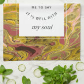 Neo Yellow Marble Christlich Hymne Küche Handtuch (Gefaltet)