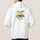 NeoAnkh 3D Eye of Horus & Winged Sun Disk Hoodie (Rückseite)
