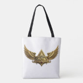 NeoAnkh | 3D Gold Eye of Horus & Winged Pyramid Tasche (Rückseite)