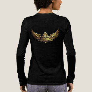 NeoAnkh 3D Golden Auge des Horus & geflügelte Py Tri-Blend Shirt