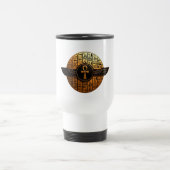 NeoAnkh 3D Golden Winged Ankh & Hieroglyphs Disk Reisebecher (Mittel)