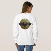 NeoAnkh 3D Golden Winged Ankh & Hieroglyphs Disk Sweatshirt (Schwarz voll)