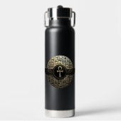 NeoAnkh 3D Golden Winged Ankh & Hieroglyphs Trinkflasche (Vorderseite)
