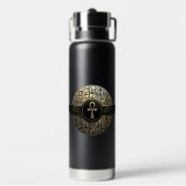 NeoAnkh 3D Golden Winged Ankh & Hieroglyphs Trinkflasche (Hinten)