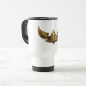 NeoAnkh Egyptian Eye of Horus Gold Winged Pyramid Reisebecher (Vorderseite Links)