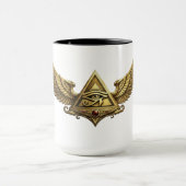 NeoAnkh Egyptian Eye of Horus Gold Winged Pyramid Tasse (Zentrum)