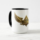 NeoAnkh Egyptian Eye of Horus Gold Winged Pyramid Tasse (Vorderseite Links)