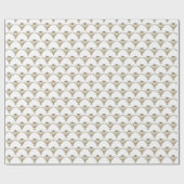 Neoclassical Gold Ornamental Lily Pattern Wedding Geschenkpapier (Flach)